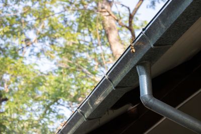 Steel Gutter System Close-up